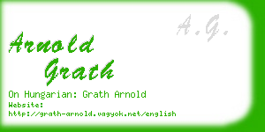arnold grath business card